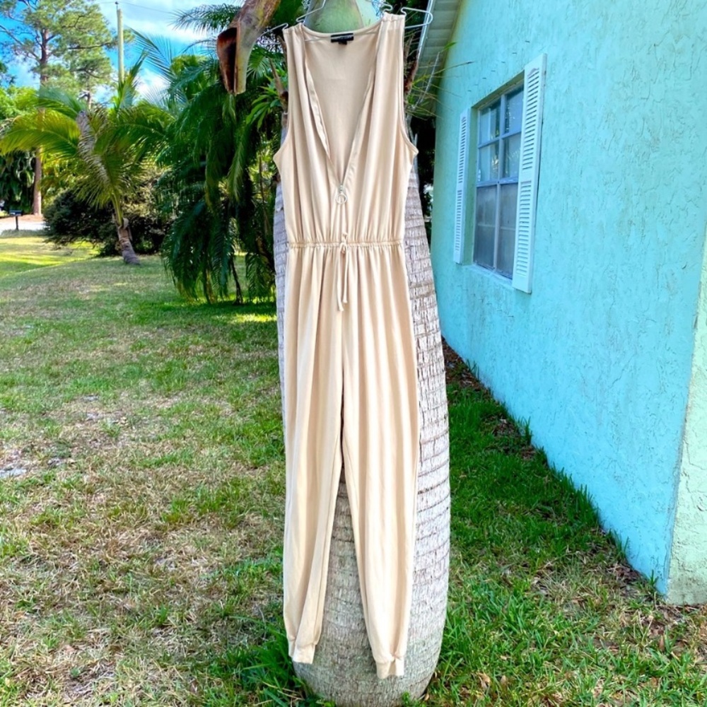 Cream Tan Jumpsuit